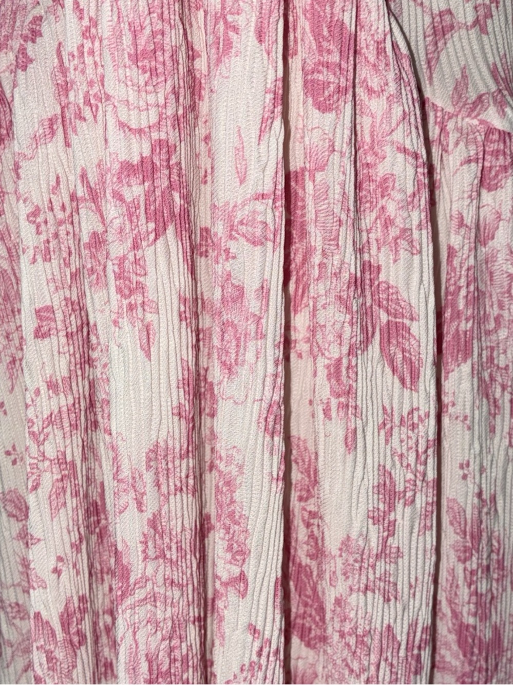 Mable Paris Floral Textured Long Sleeve Minidress Cottagecore Barbiecore Vibes - Picture 7 of 10